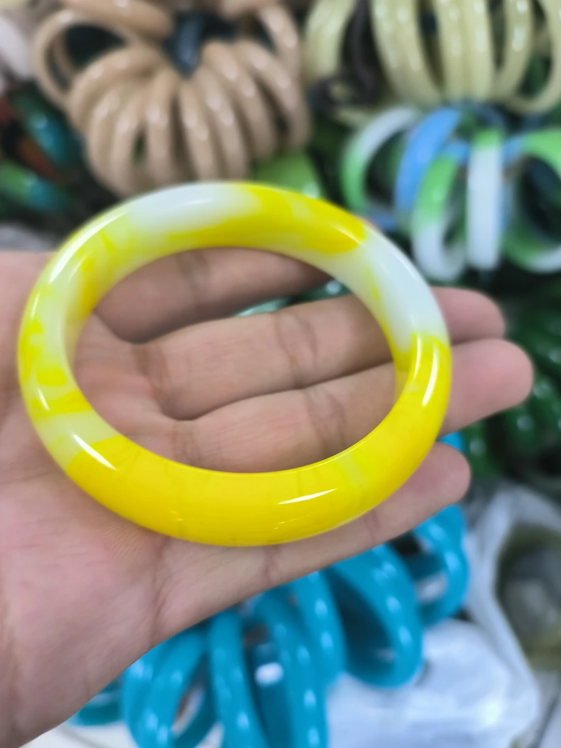 1537号精品黄白双色正圈手镯