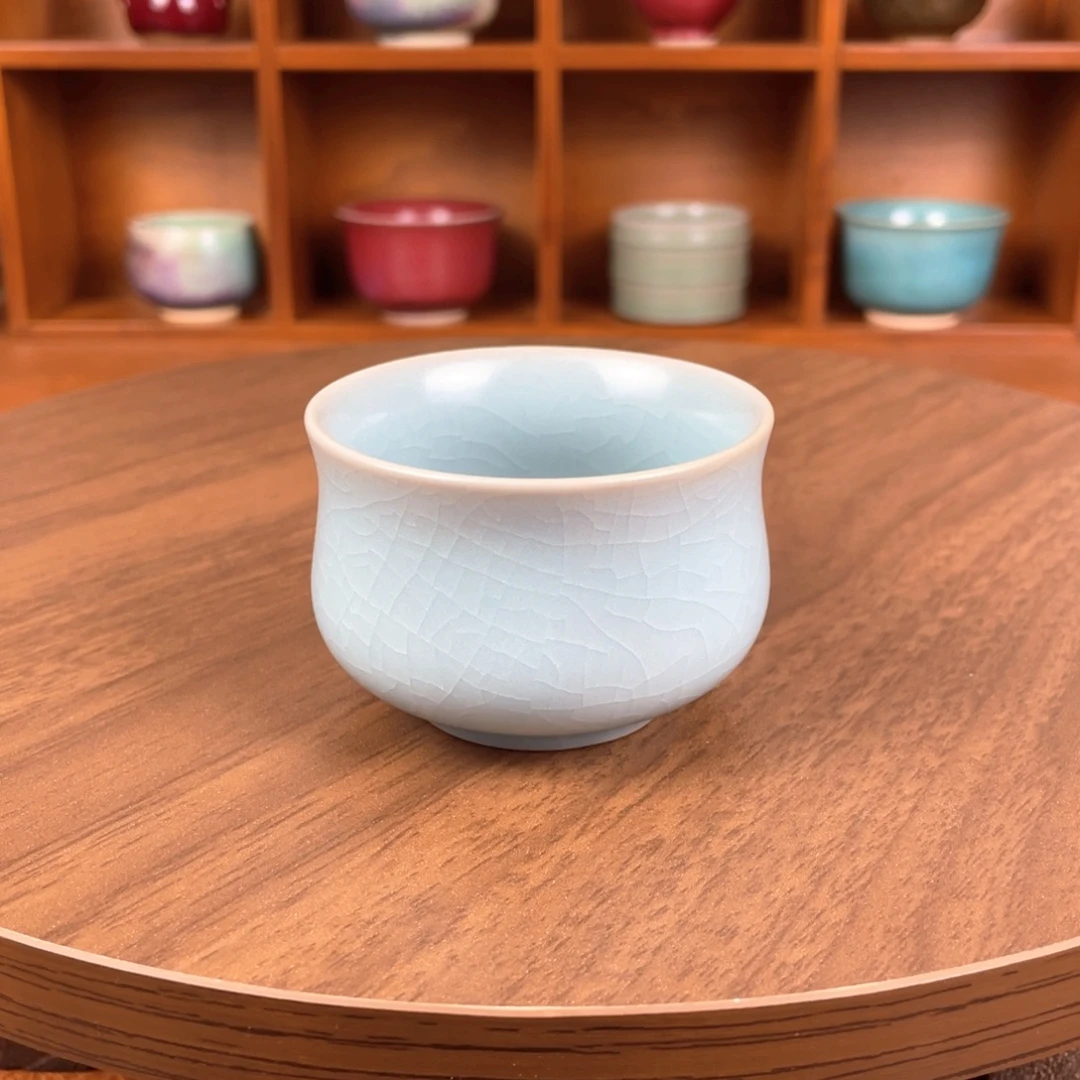 瓷片原矿汝瓷玉兰杯