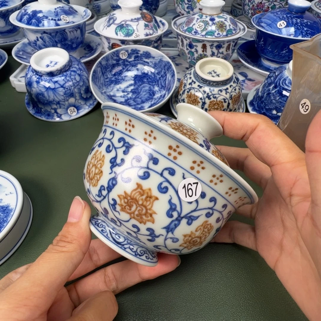 景德镇纯手工纯手绘茶具木木167
