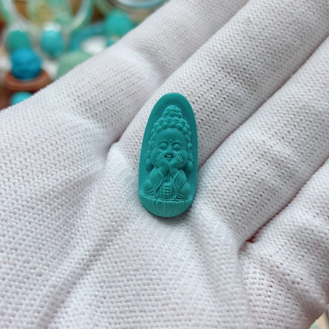 绿松石未镶嵌观音