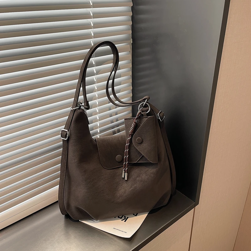 秋冬新款大容量托特包简约复古百搭单肩斜跨包通勤双肩多功能背包