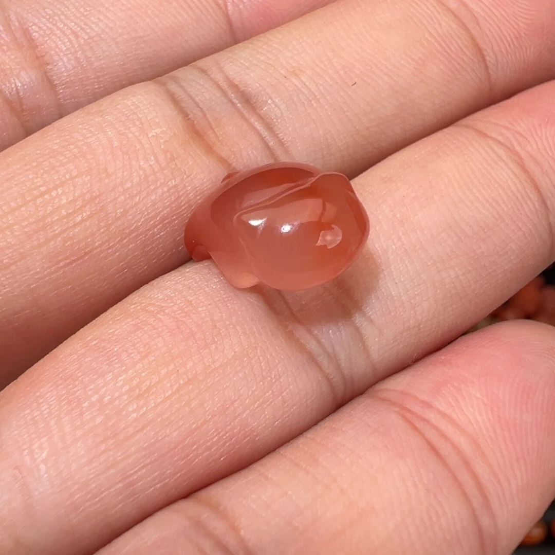 南红玛瑙川料未镶嵌猫夹子1