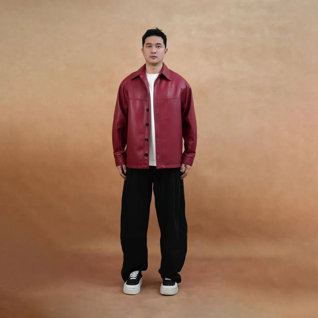 店庆价  马丁叔叔 新款潮流百搭时尚新年皮衣  591