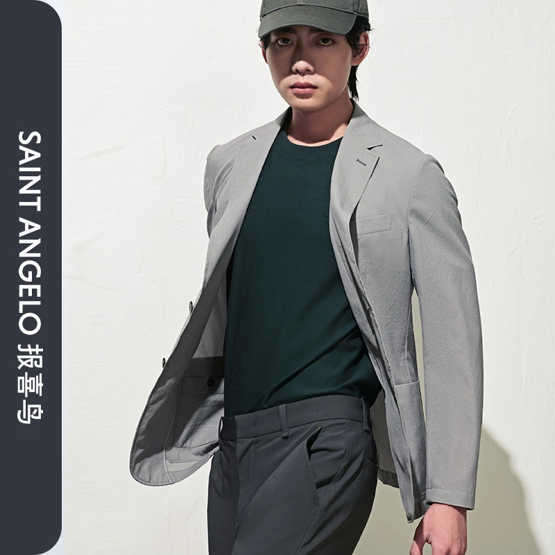 【微弹柔软面料】报喜鸟新款男小弹簧士商务休闲运动西服上衣便西男