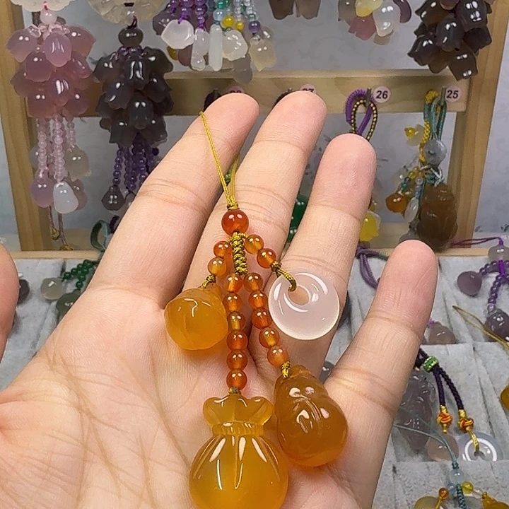 手机挂件，黄色款钱袋
