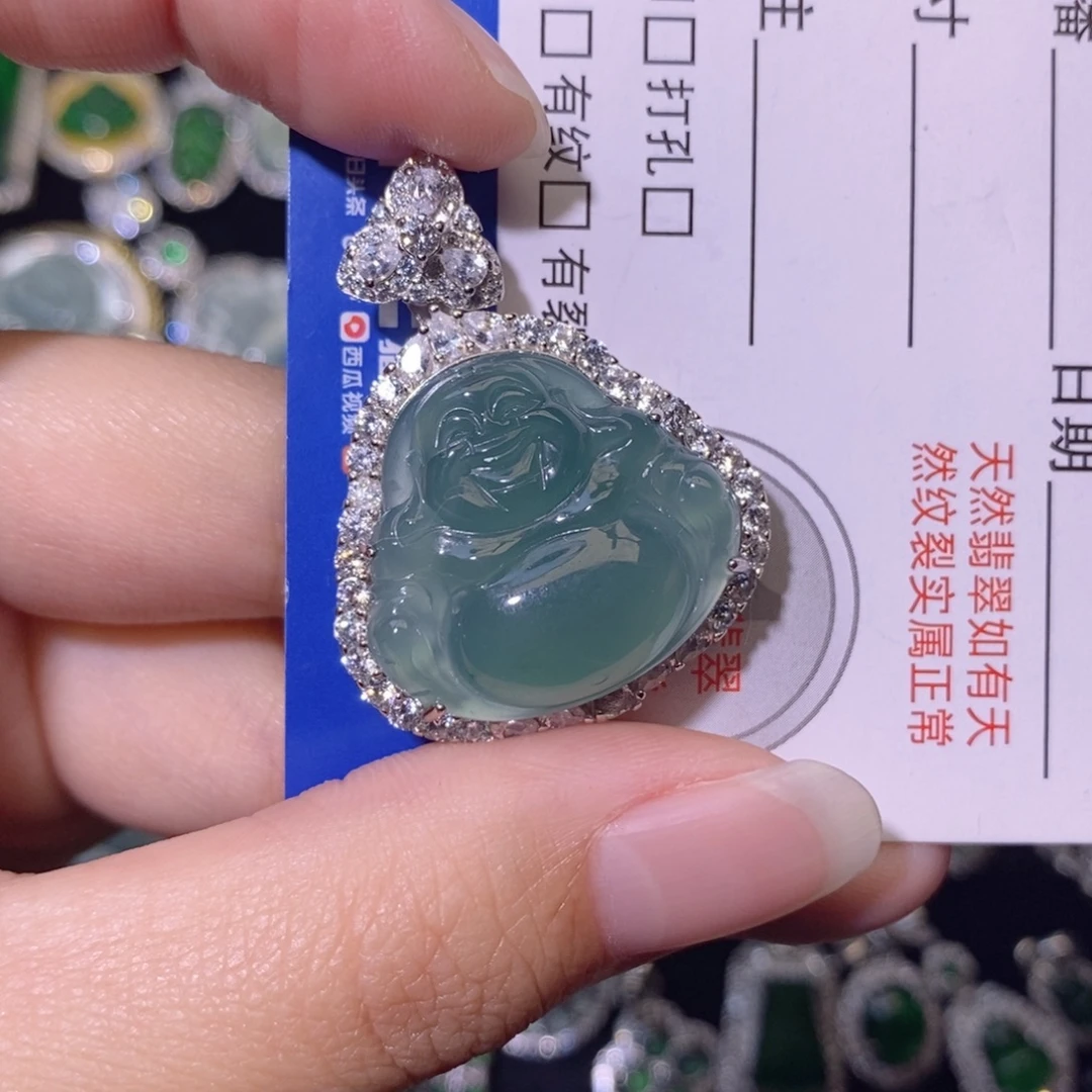 翡翠未镶嵌颈饰天然