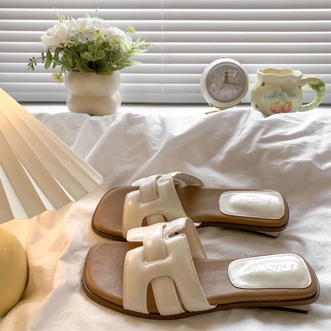 法式编织拖鞋女夏外2025夏季外穿仙女新款裙子气质沙滩一字一字拖