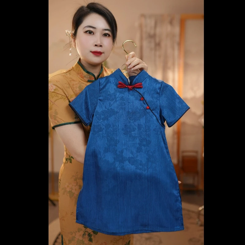 F青岚旗袍#夏季汉元素儿童背心女童夏款古风旗袍空调服中式旗袍裙