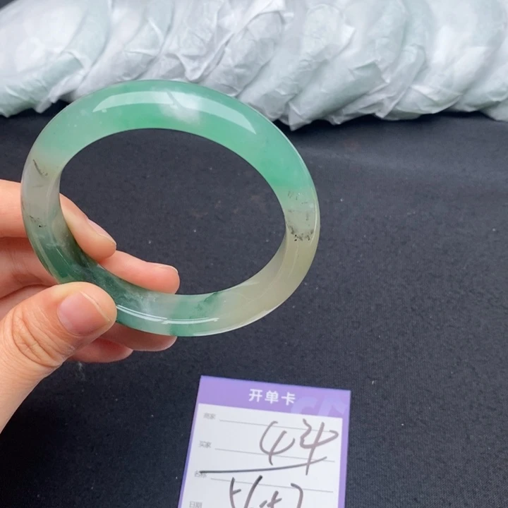 竹牌天然A货非洲翠手镯44