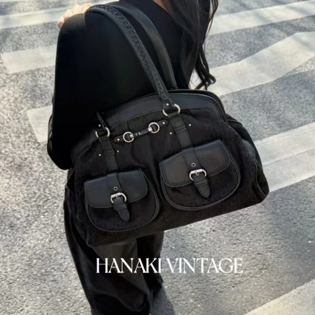 95新 DIOR/迪奥 花绮中古/Dior黑色迪奥老花侦探单肩包