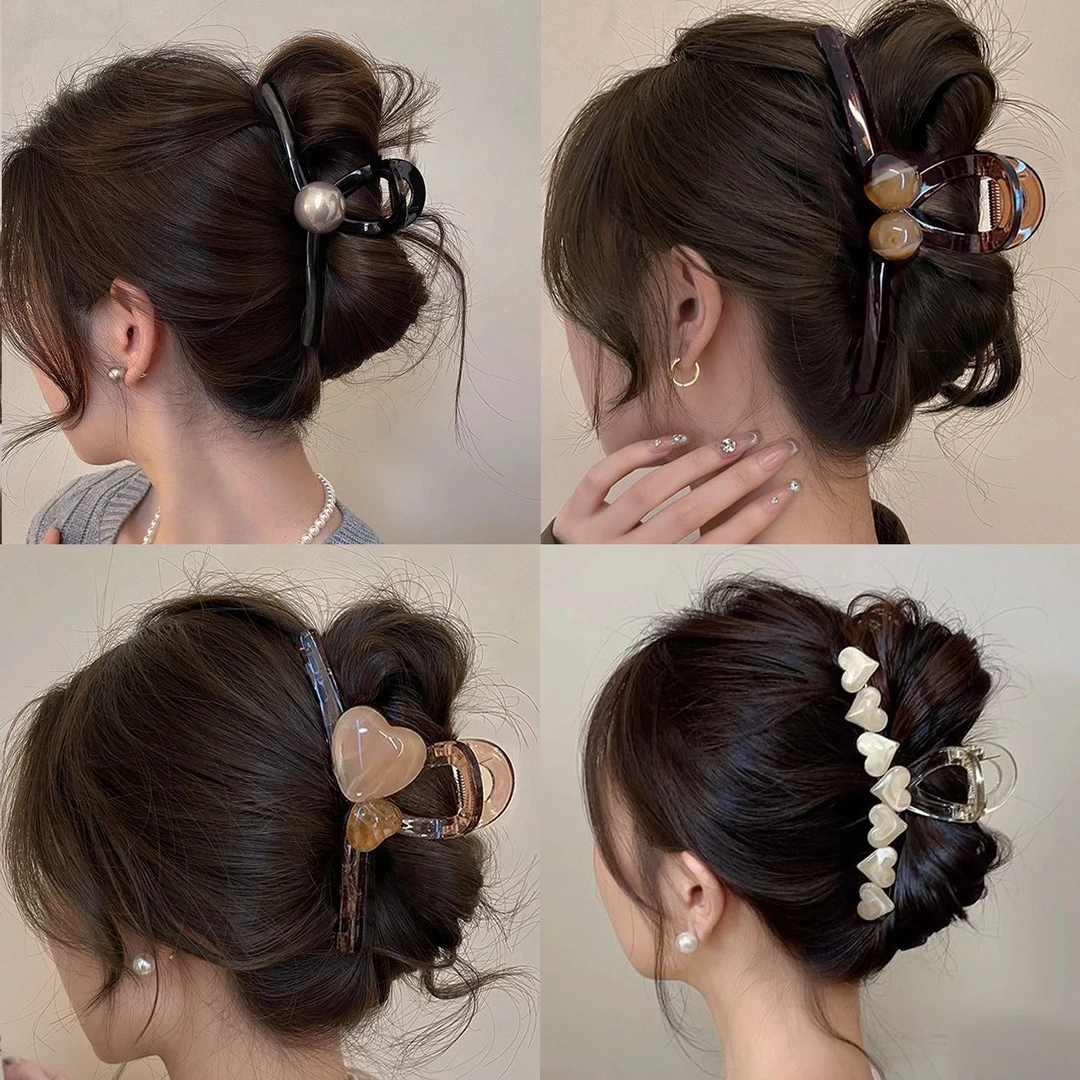 新款春夏抓夹大号鲨鱼夹不松散高级感后脑勺头发抓夹子发饰女