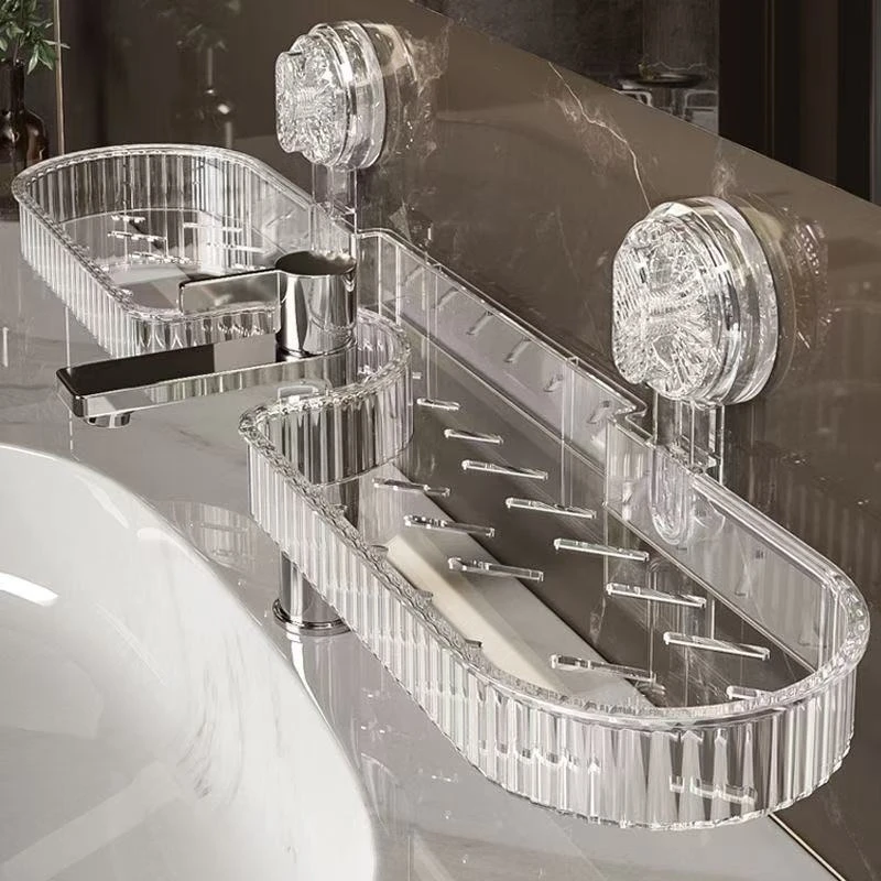 吸盘洗漱台置物架壁挂免打孔卫生间浴室镜前洗手池水龙头收纳挂架