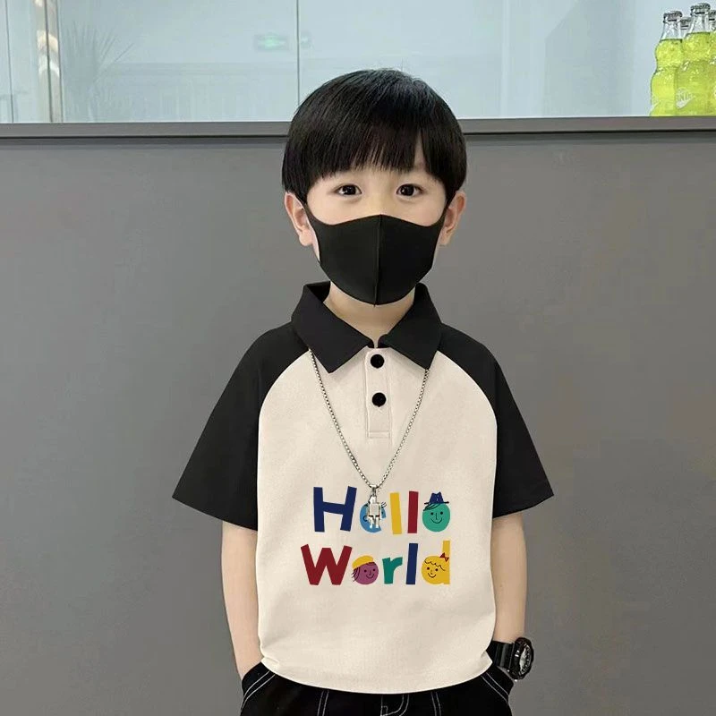 100%纯棉男孩子童装POLO衫帅气短袖男童卡通百搭夏季爆款纯棉T恤8