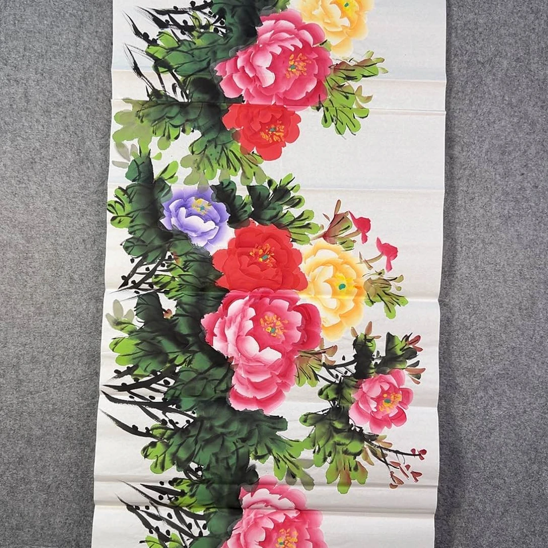 国画213 花鸟在树丛的顶端鸣叫叫声响