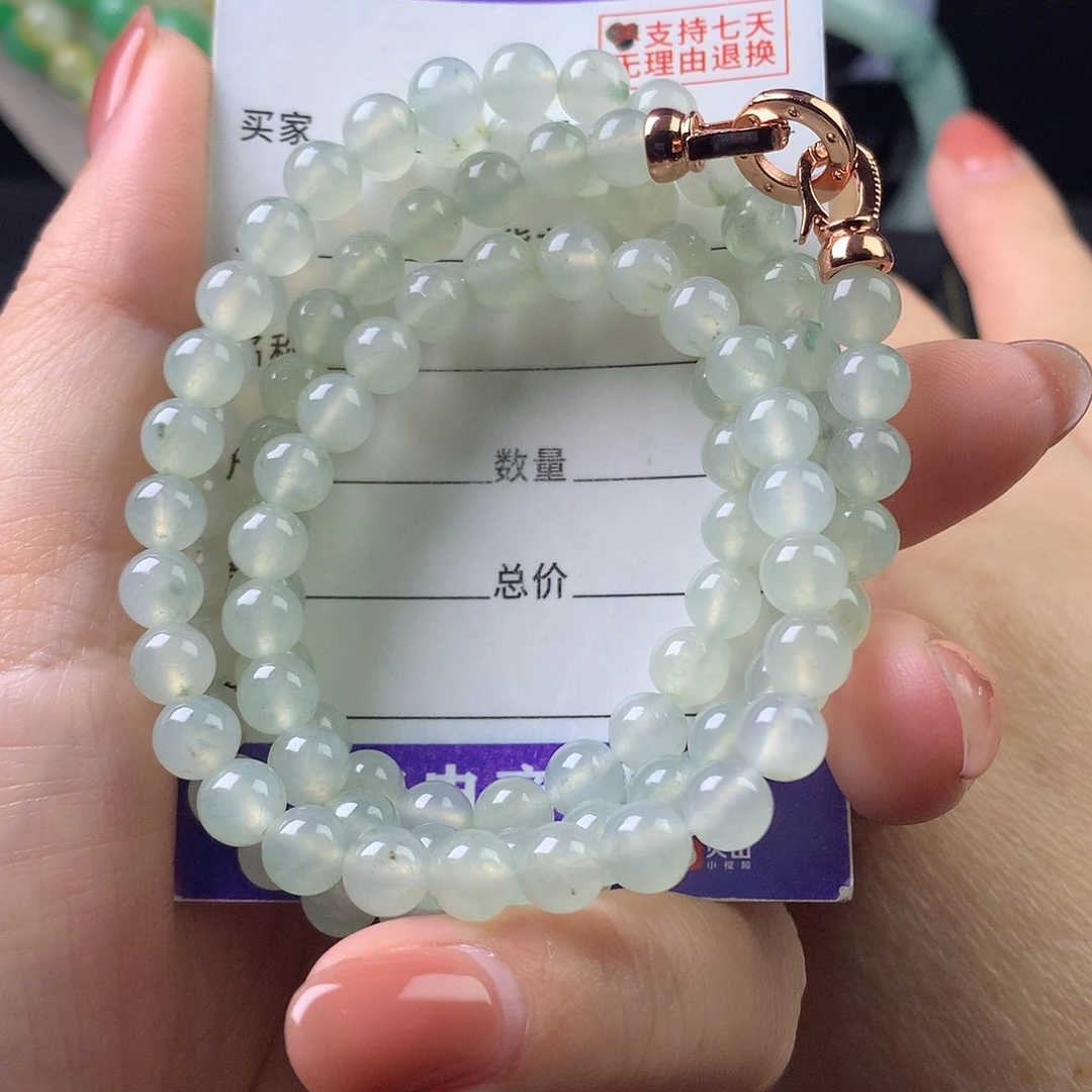 翡翠未镶嵌手链卡6.2
