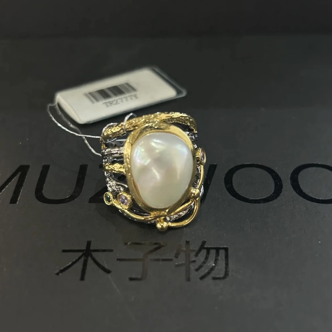 925银戒指 木子物·海外系列意大利工艺s925银手作巴洛克戒指