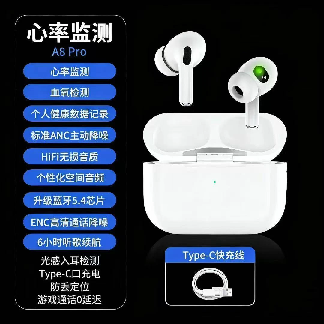 新款心率监测耳机音乐通话IPX55.4无线pro3耳机无损ANC主动降噪