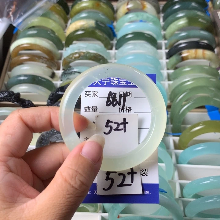 未镶嵌蛇纹石玉手镯6811