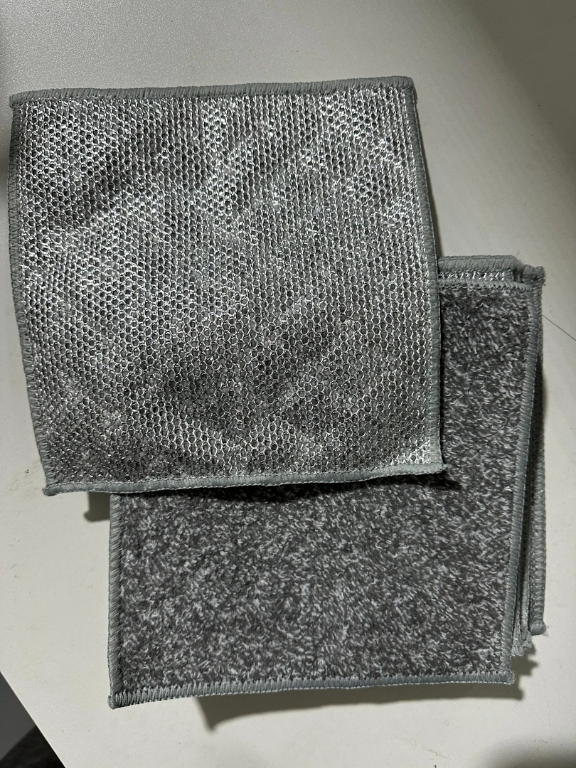 (10条装)20cm双面洗碗抹布银丝+竹炭