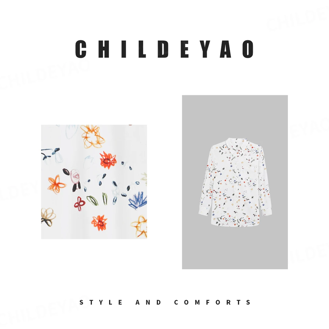 『繁花与你』 小碎花长袖棉衬衫A4130