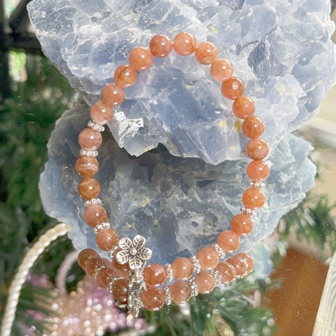 【怦然心动】小花花红纹石6mm手串面小仙多样性发其一