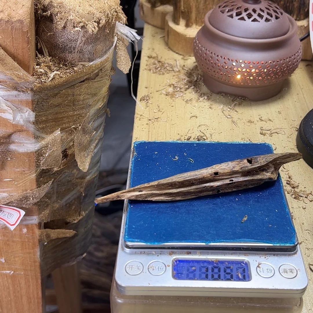香料绿奇楠虫漏10克白棋天然虫
