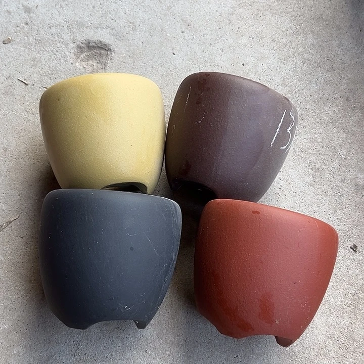 紫砂花盆宜兴紫砂花盆艺术源头传承四色各一