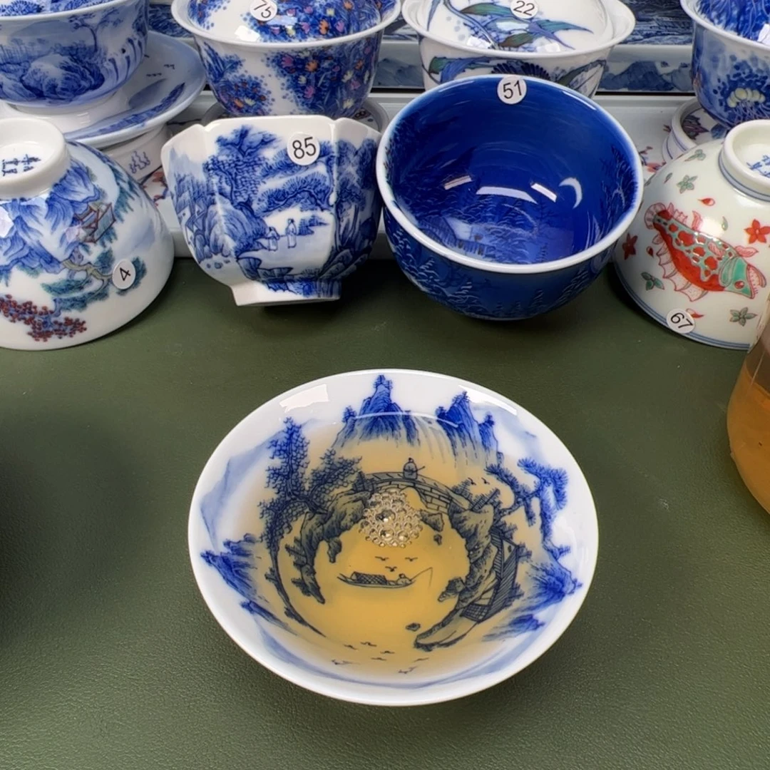 陶瓷景德镇纯手工纯手绘茶具木木94