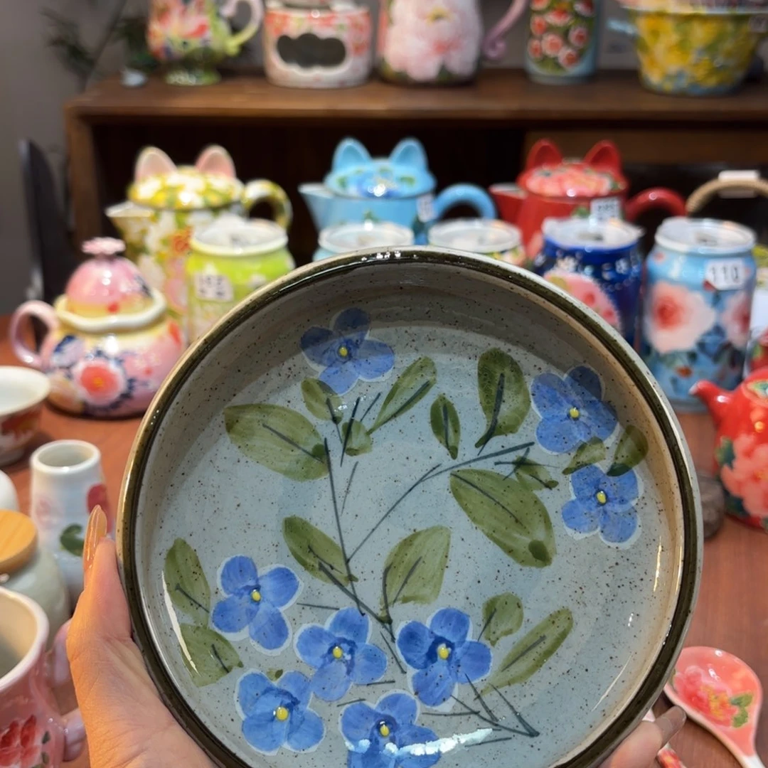 摆件景德镇手绘高温釉下彩陶瓷茶具