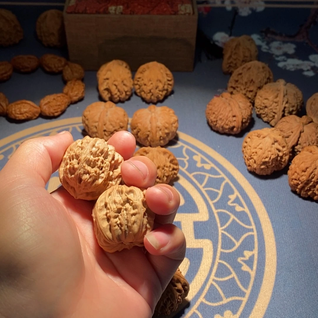 吊坠文玩核桃全品无修35白狮子一对