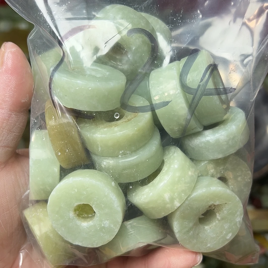 容***久蛇纹石玉未镶嵌鱼缸石 盆景石