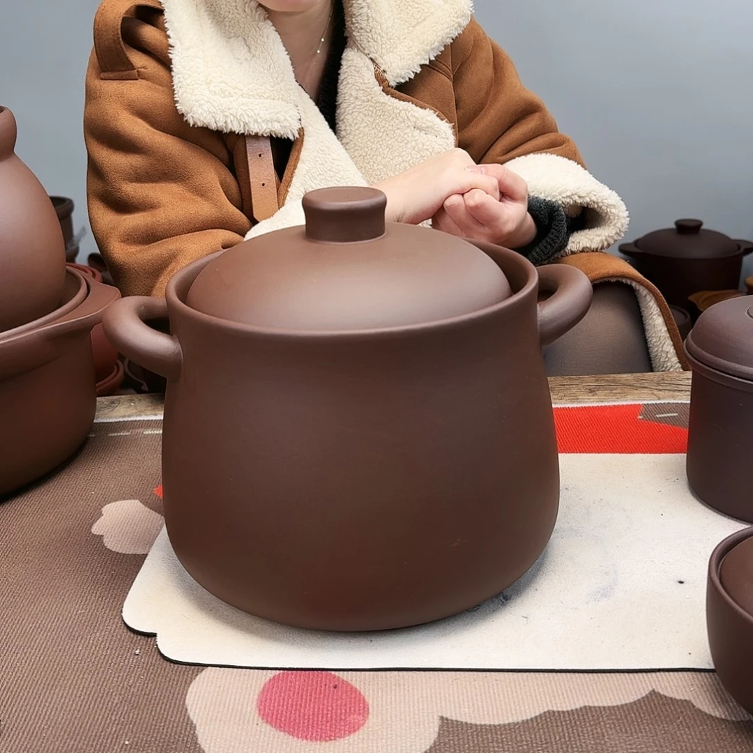 紫砂砂锅6升微微微瑕