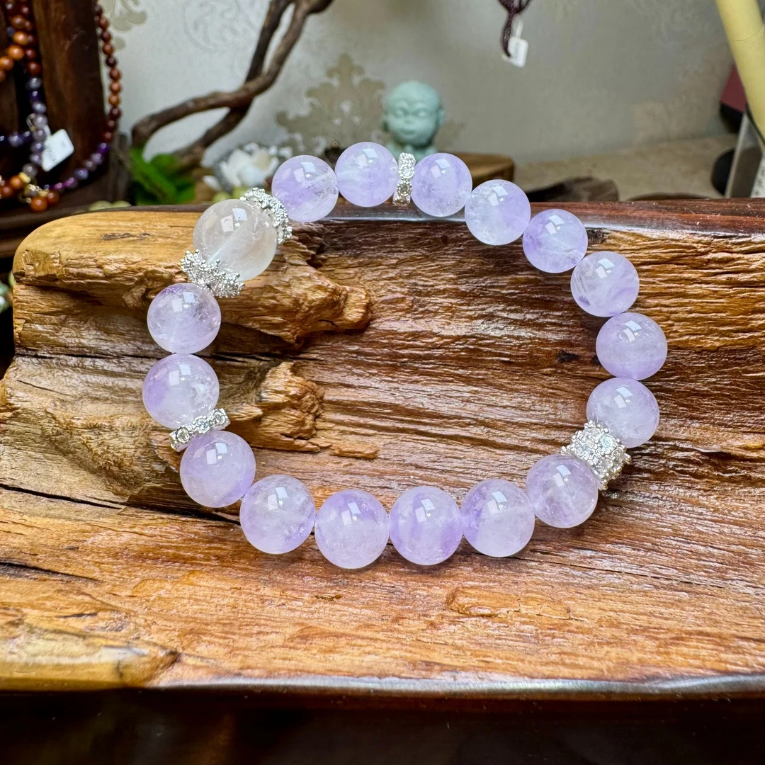 天然薰衣草紫水晶手链 #A233