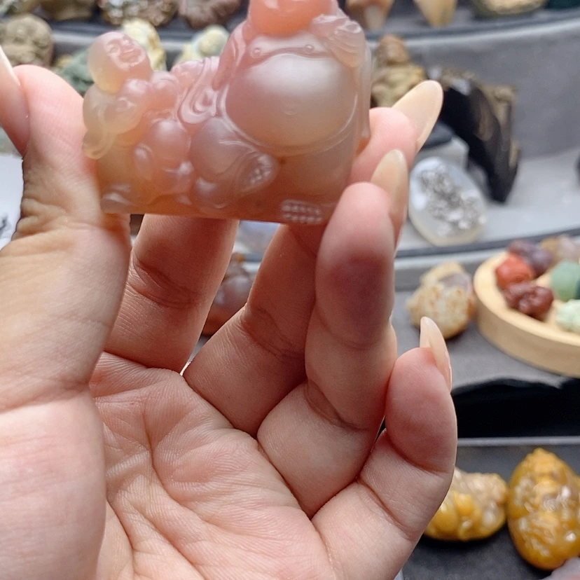 【闪购商品】未镶嵌口袋和尚定制玛瑙