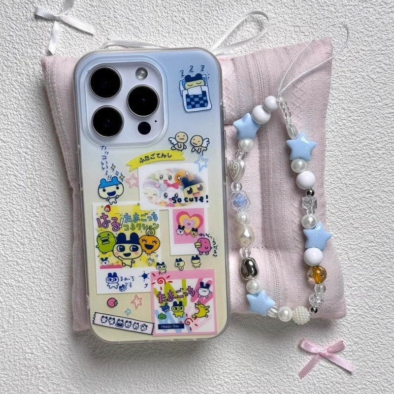 渐变拓麻歌子适用苹果16promax手机壳15pro新款14创意1317promax