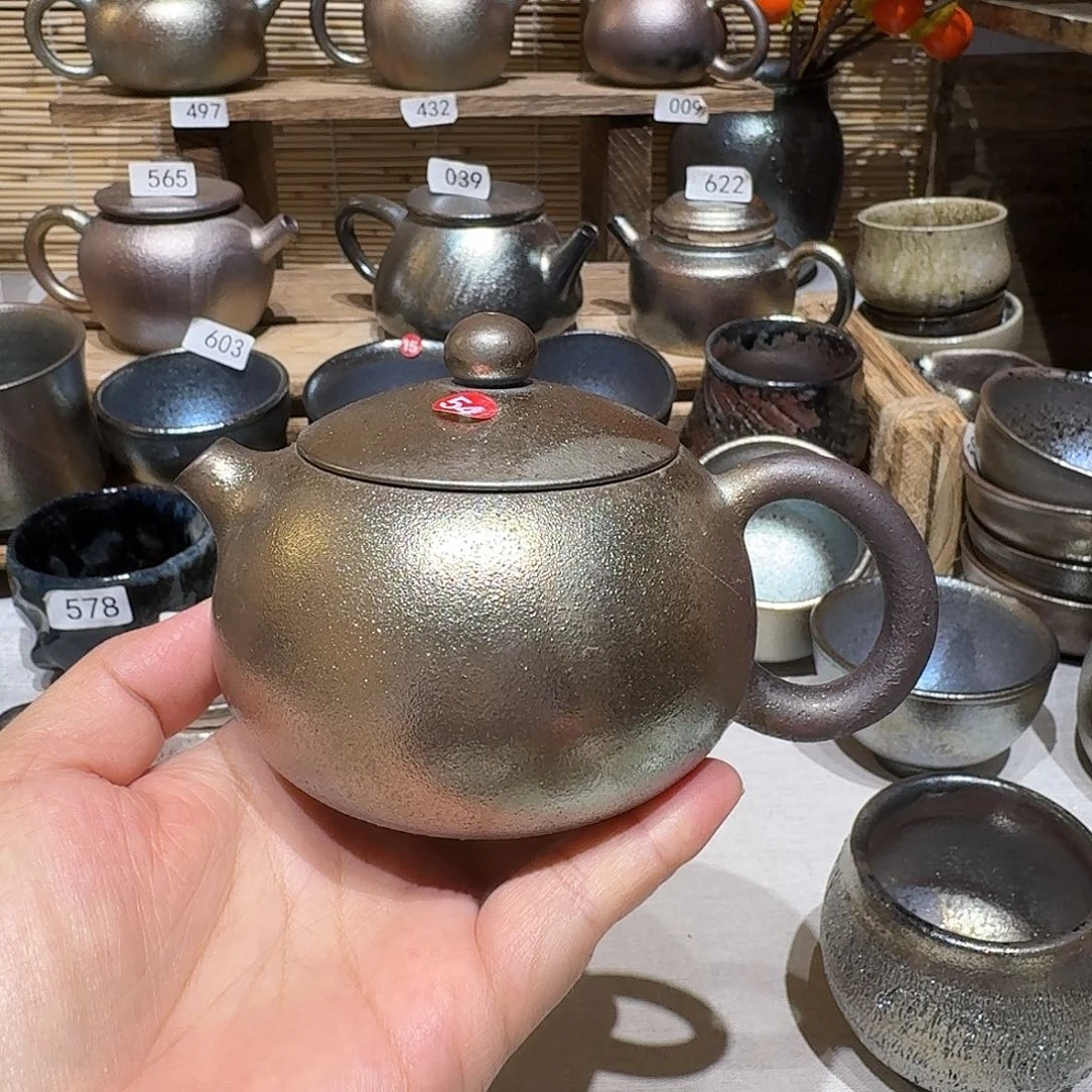 壶建水紫陶紫泥柴烧壶