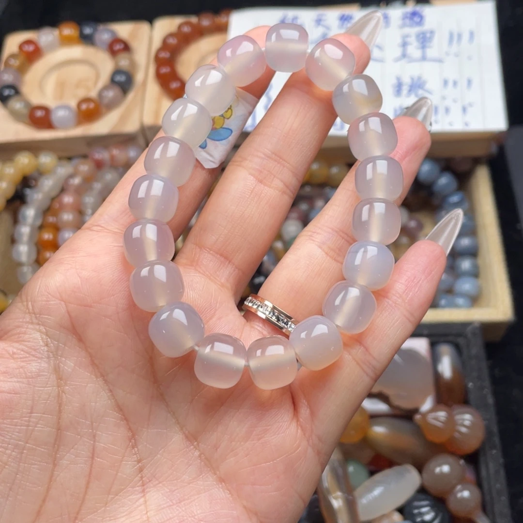 团***壳玛瑙/玉髓未镶嵌手链