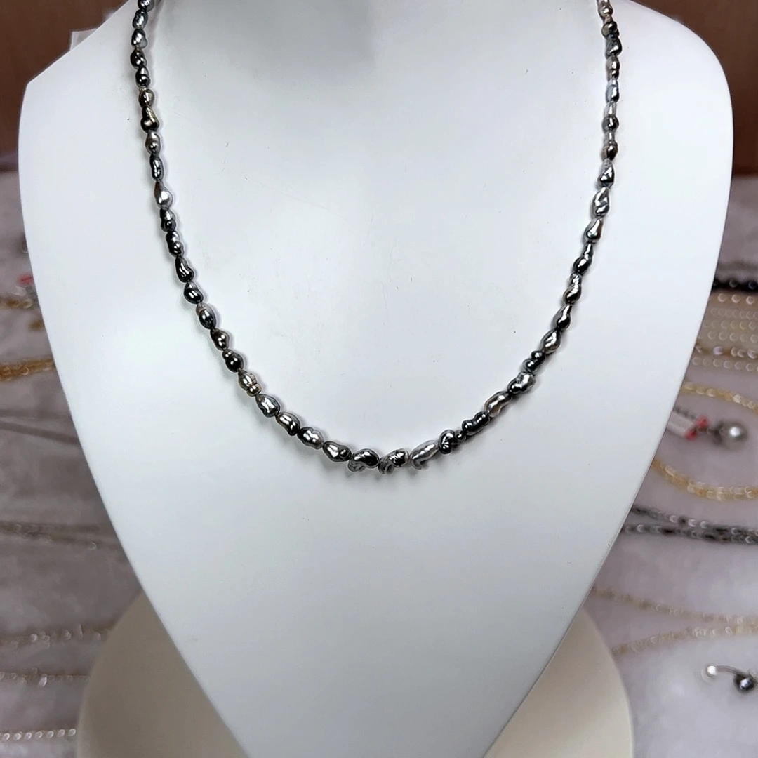 海水珍珠银S925镶嵌颈饰