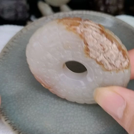 摆件开片瓷器瓷片摆件
