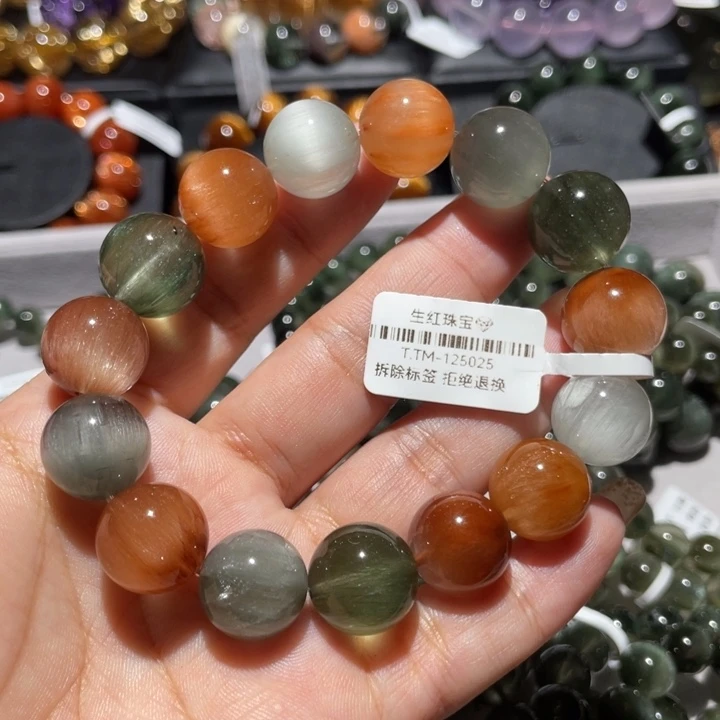 水晶手链未镶嵌兔毛多宝14mm左右