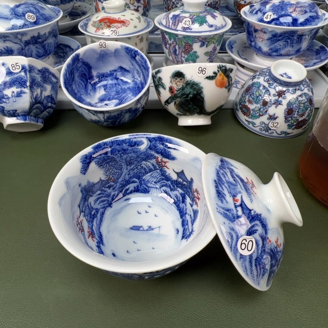 陶瓷景德镇纯手工纯手绘茶具木木60