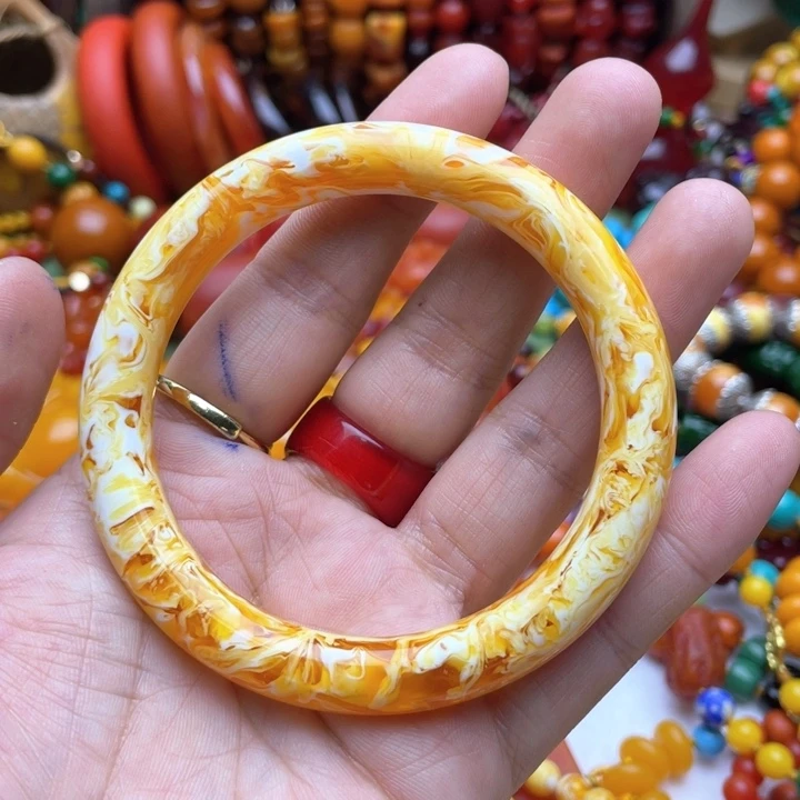 树脂制品九*儿23号飘花手镯2个59圈口