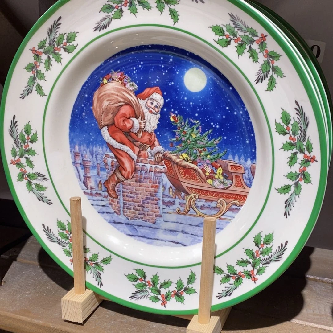 瓷圣诞老人纪念盘10寸