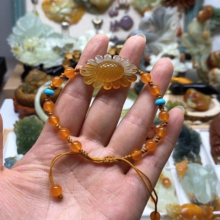 未镶嵌蛇纹石玉手链