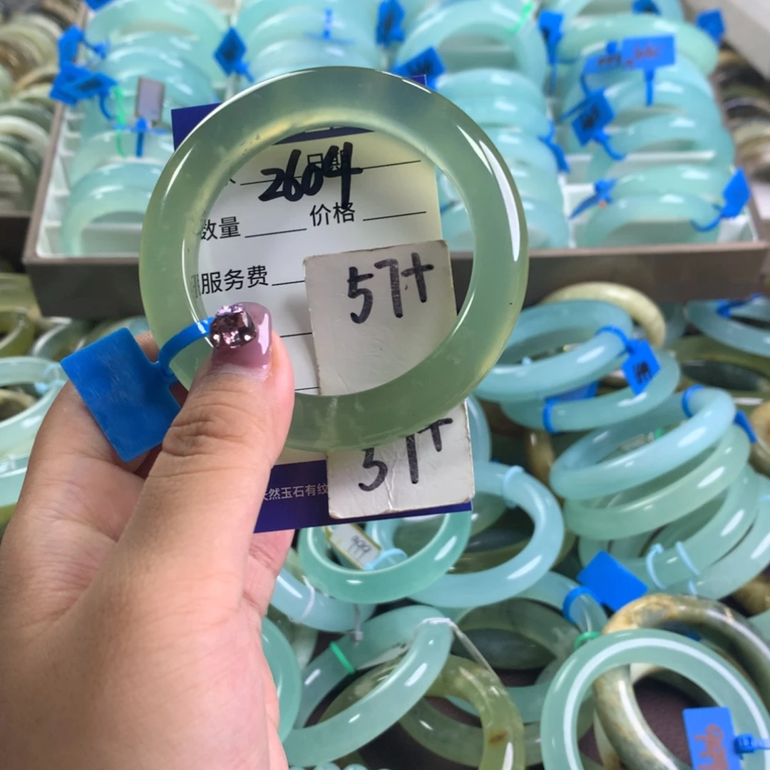 蛇纹石玉未镶嵌手镯2604