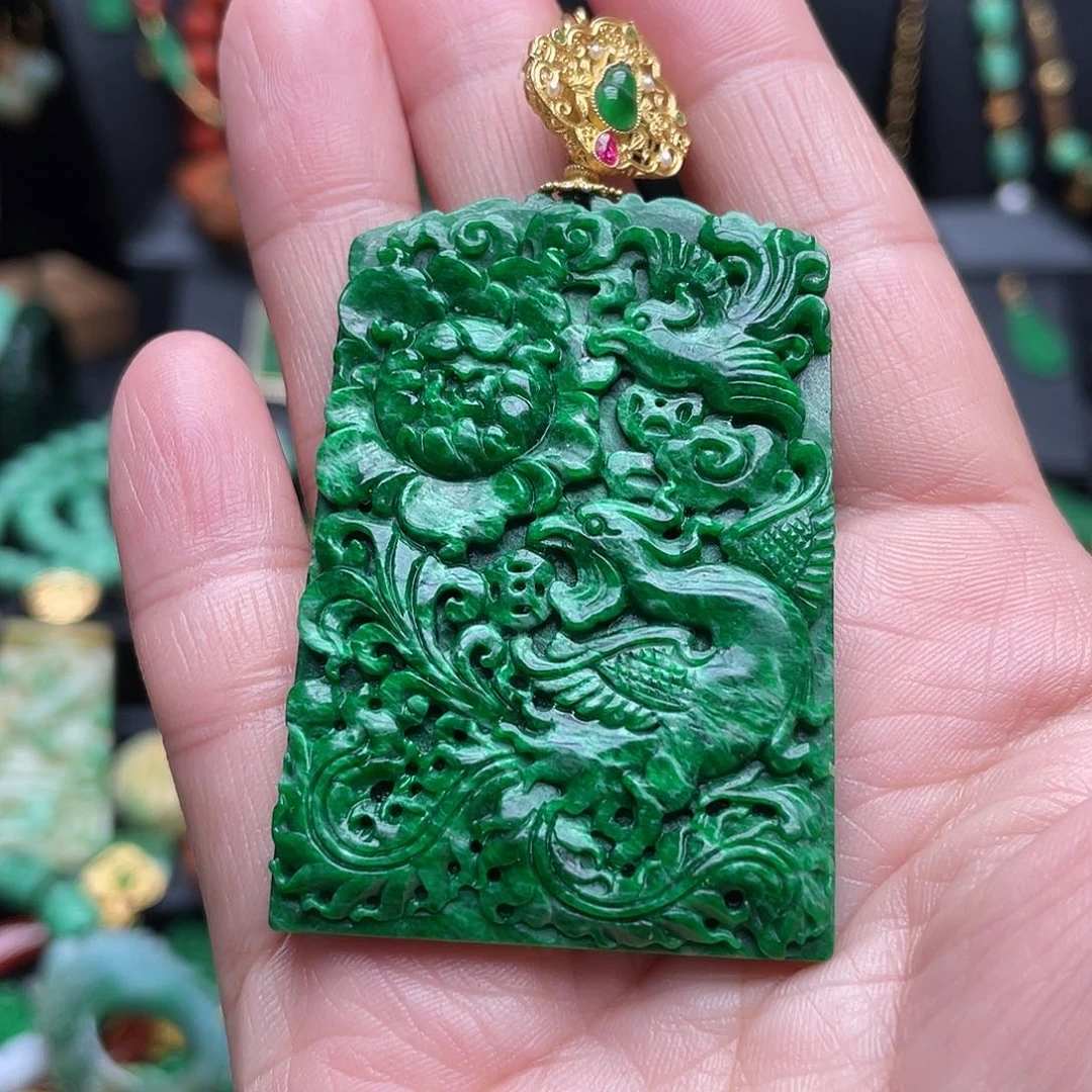 翡翠银S925镶嵌颈饰