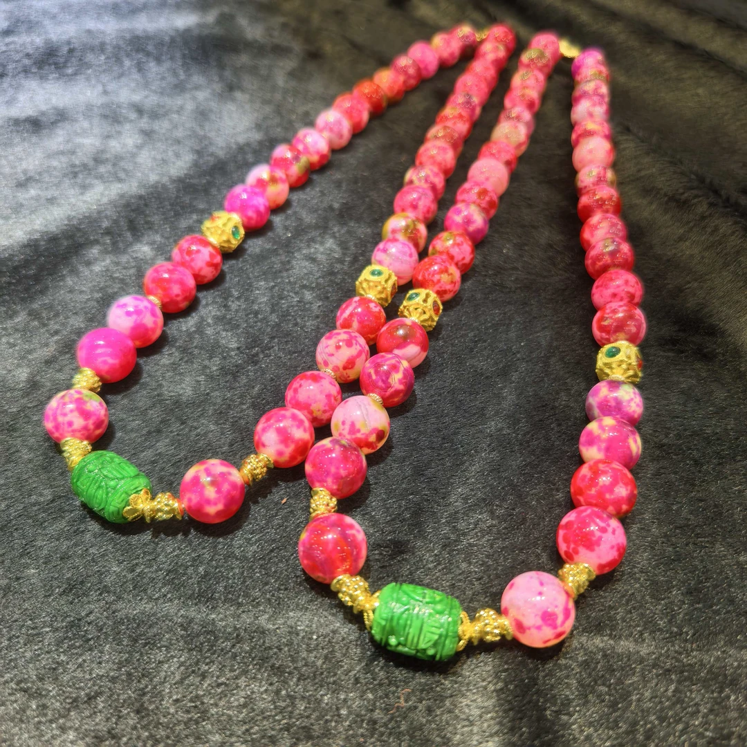 江德洋珠宝S8216流云溢彩敦煌落祥云玛瑙粉项链-多样性发只发一件