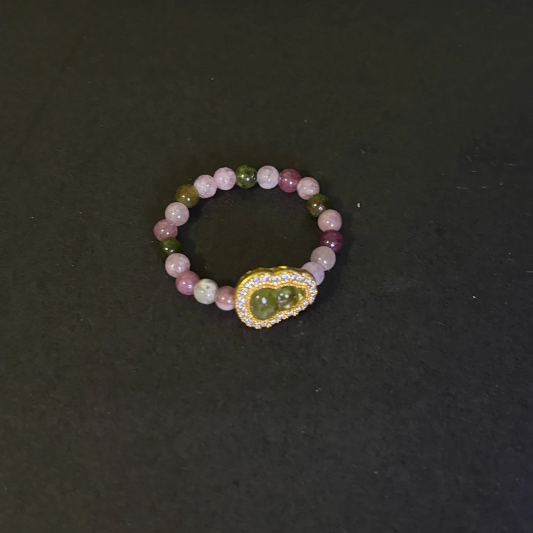 合金合成锆石戒指 新中式葫芦戒指女款S高级感弹力食指戒小众指环