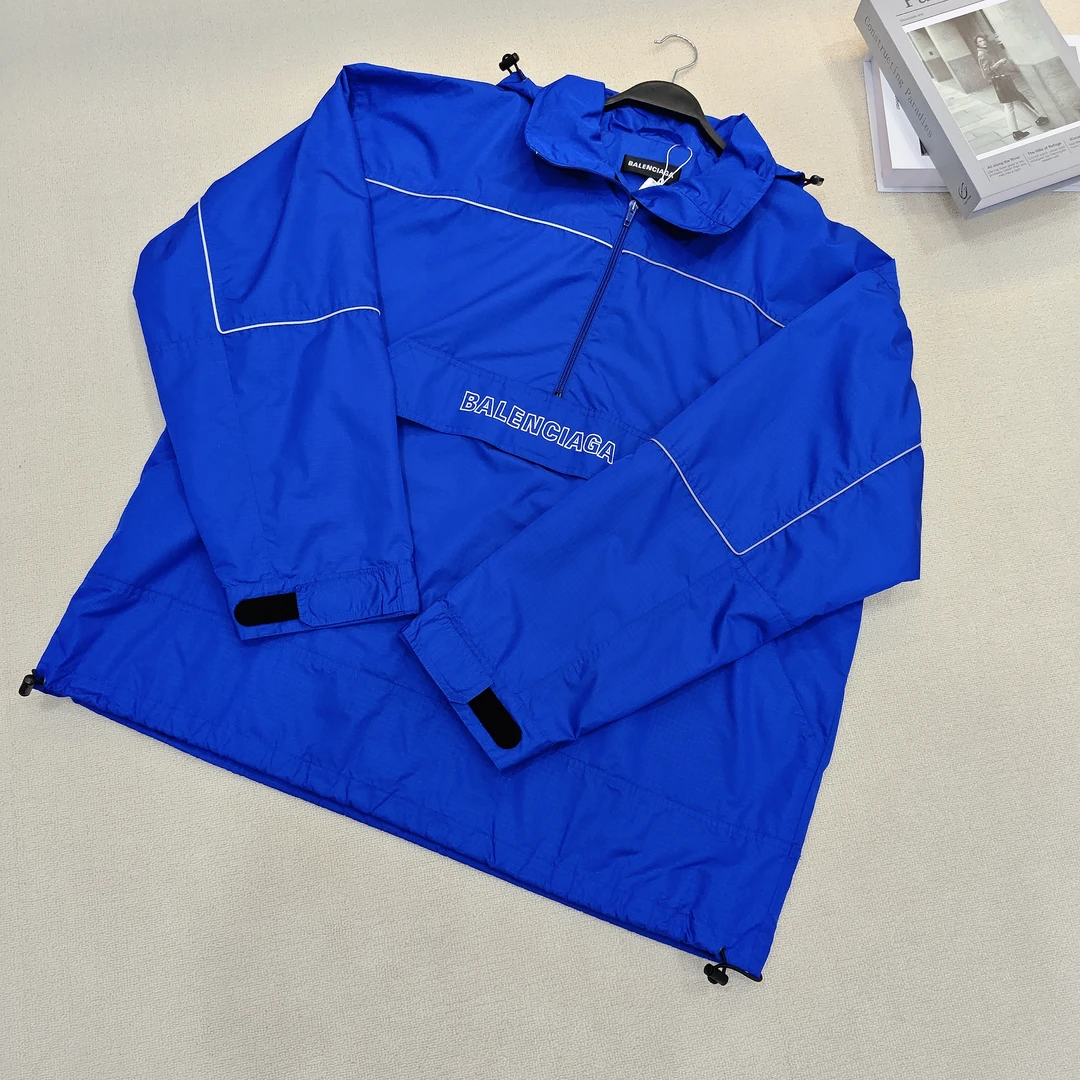 99新 Balenciaga/巴黎世家 蓝色外套 尺码46/F1600907