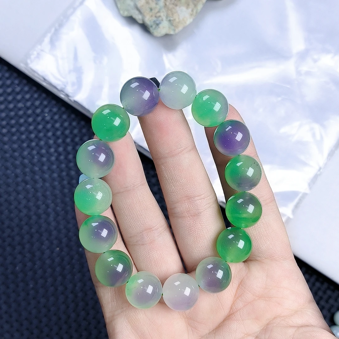 （聚宝严选）A489冰紫绿手串14妈妈款精致精美百搭时尚